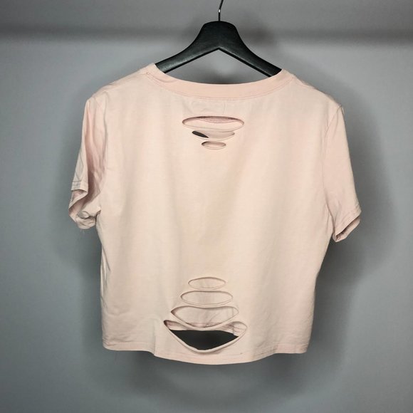 Pink Ripped Crop Top - Picture 4 of 4